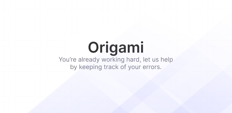 Banner for origami logs web app
